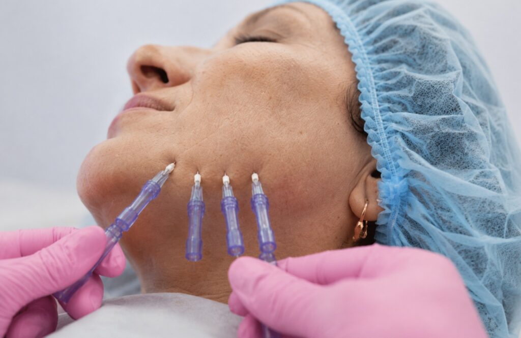 PDO Threads for Neck and Jawline Tightening